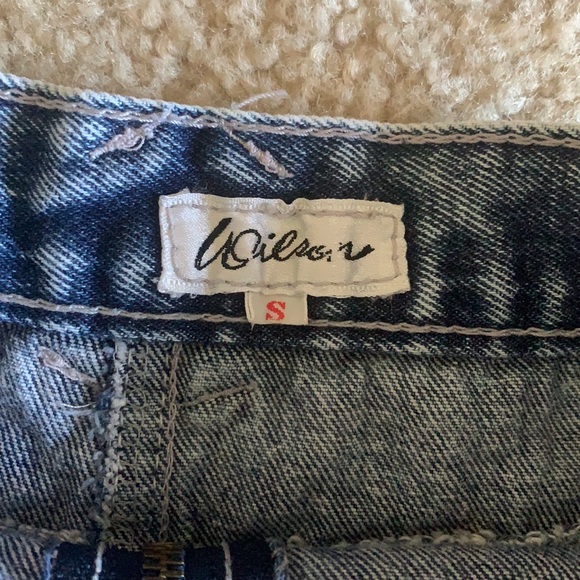 Zip-Up Acid Wash Jean Skirt - Picture 6 of 7